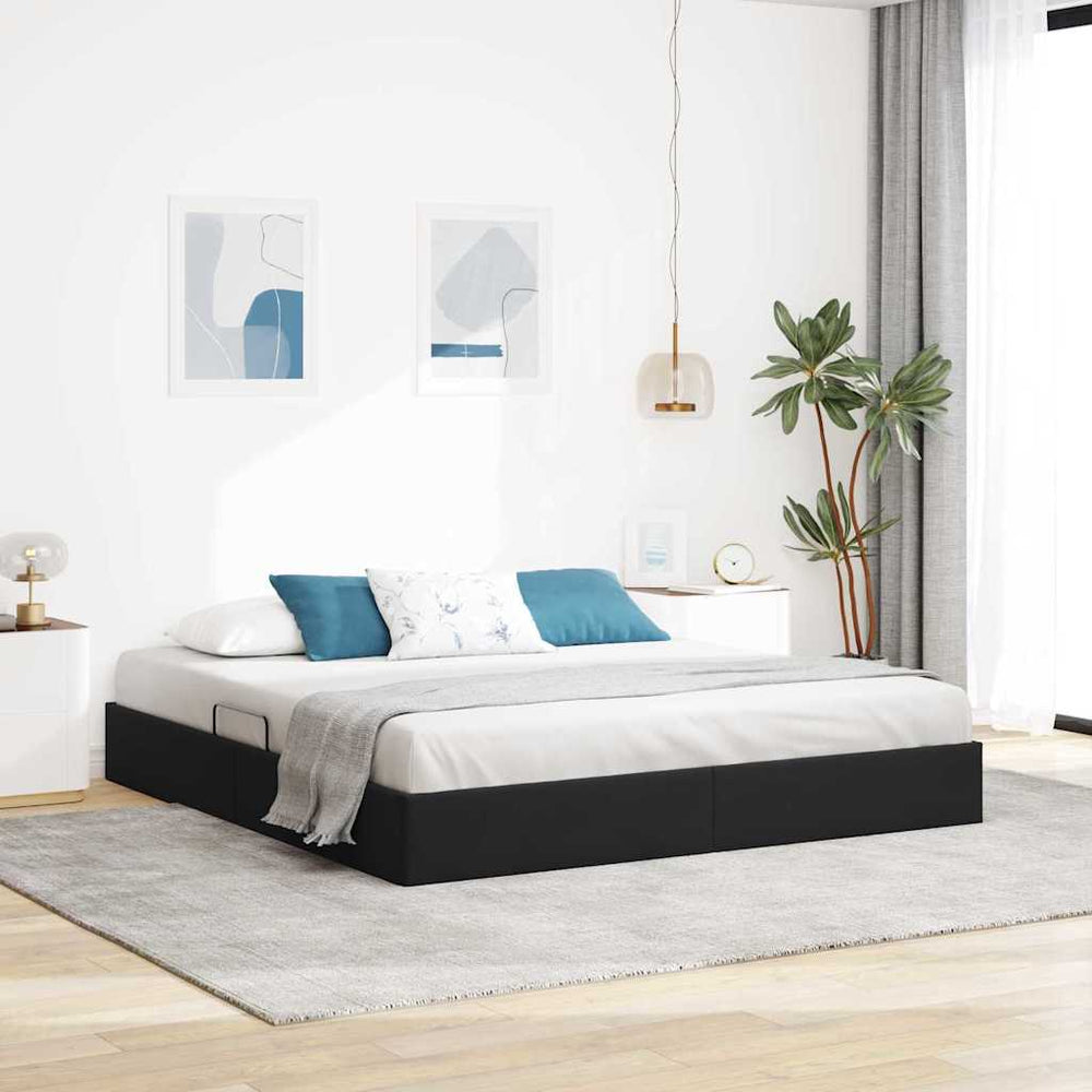 vidaXL Storage Bed with Headboard Black 180 x 200 cm Velvet