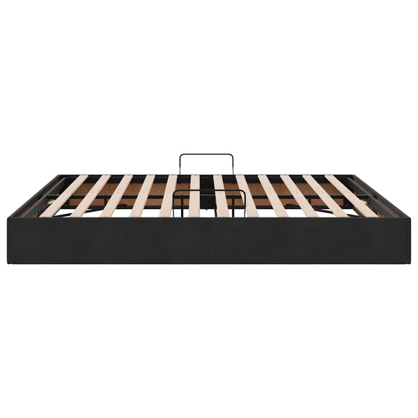 Aufbewahrungsbett Schwarz 180x200 cm Samt