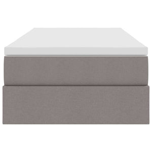 Aufbewahrungsbett mit Matratze Taupe 90x200 cm