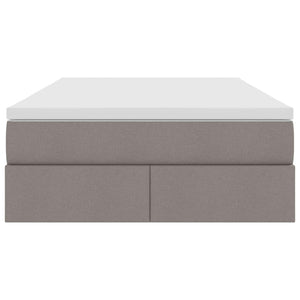 Aufbewahrungsbett mit Matratze Taupe 120x190 cm