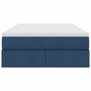 Aufbewahrungsbett mit Matratze Blau 120x190 cm
