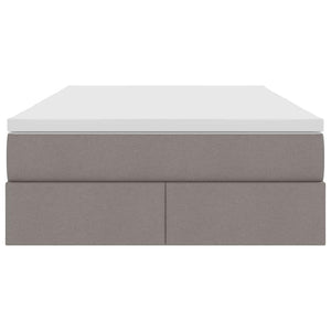 Aufbewahrungsbett mit Matratze Taupe 120x200 cm