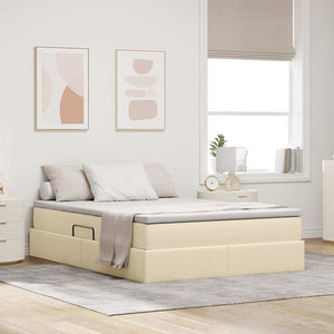 Aufbewahrungsbett mit Matratze Creme 140x190 cm