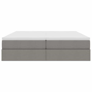 Stauraumbett mit Matratze Taupe 180x200 cm