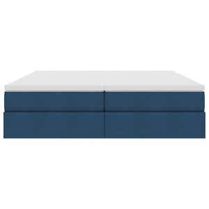 Stauraumbett mit Matratze Blau 180x200 cm