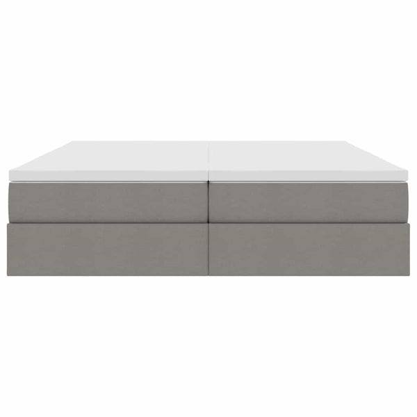 Aufbewahrungsbett mit Matratze 200x200 Taupe