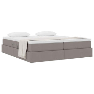 Aufbewahrungsbett mit Matratze 200x200 Taupe