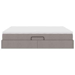 Aufbewahrungsbett mit Matratze 200x200 Taupe