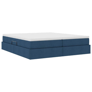 Aufbewahrungsbett mit Matratze Blau 200x200