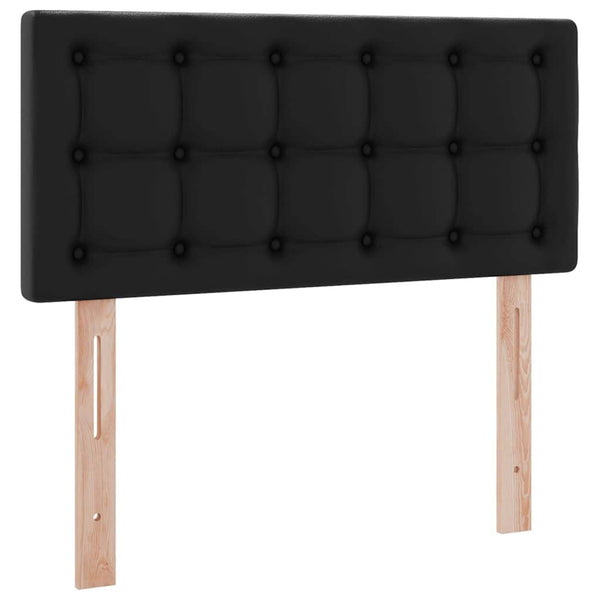 Aufbewahrungsbett mit Matratze 90x190 cm, Schwarz