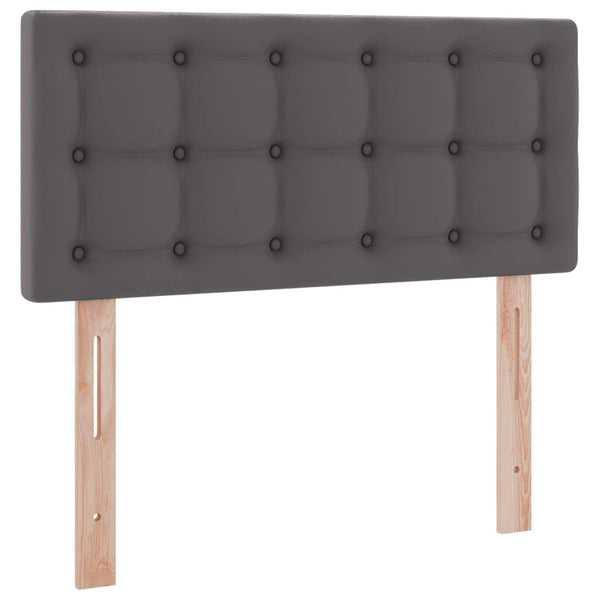 Aufbewahrungsbett mit Matratze Grau 90x190 cm