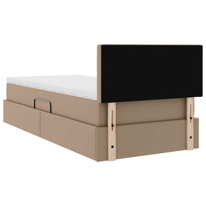 Aufbewahrungsbett mit Matratze Cappuccino 90x200 cm
