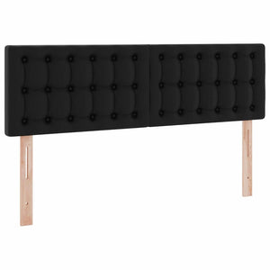 Aufbewahrungsbett mit Matratze 140x200 cm Kunstleder Schwarz