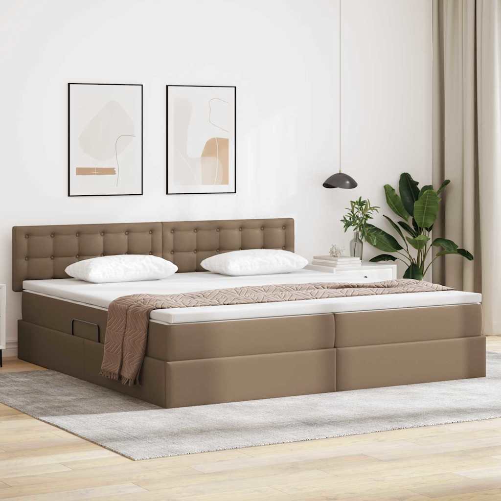 Aufbewahrungsbett mit Matratze Cappuccino 200x200