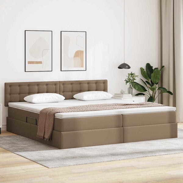 Aufbewahrungsbett mit Matratze Cappuccino 200x200