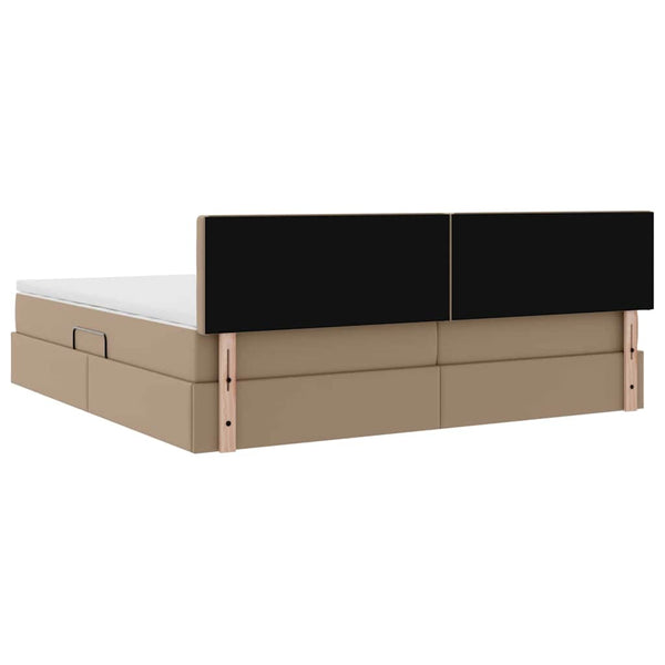 Aufbewahrungsbett mit Matratze Cappuccino 200x200