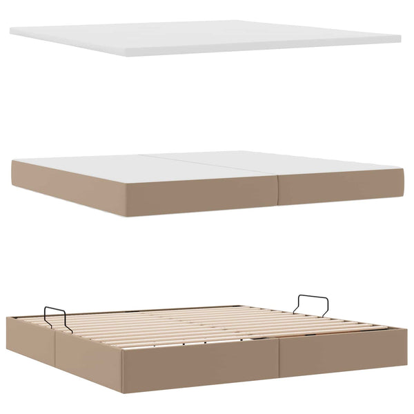 Aufbewahrungsbett mit Matratze Cappuccino 200x200