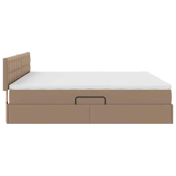Aufbewahrungsbett mit Matratze Cappuccino 200x200