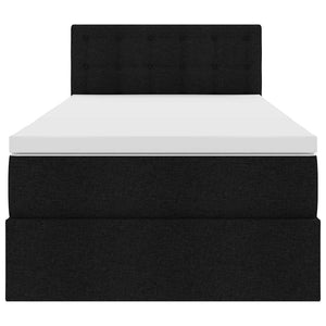 Aufbewahrungsbett mit Matratze 100x200 cm Schwarz