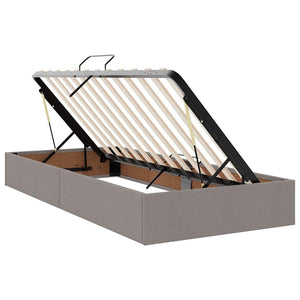 Stauraumbett mit Matratze 100x200 cm Taupe
