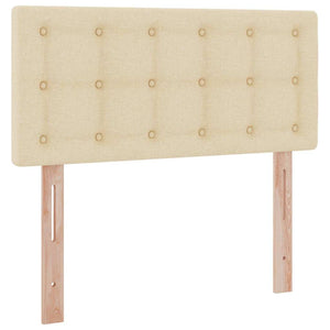 vidaXL Lit de rangement avec matelas crème 100 x 200 cm en bois d'ingénierie
