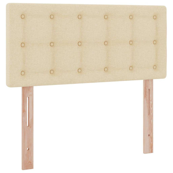 vidaXL Lit de rangement avec matelas crème 100 x 200 cm en bois d'ingénierie