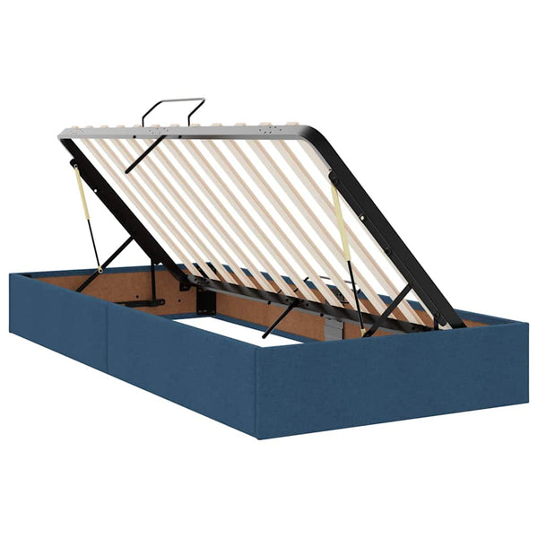 vidaXL Lit de rangement avec matelas bleu 100 x 200 cm Bois d'ingénierie