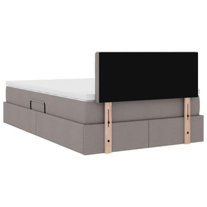 Stauraumbett mit Matratze Taupe 120x190 cm