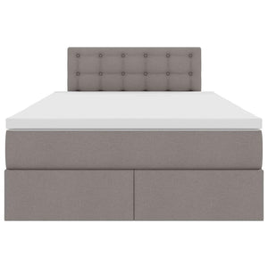 Stauraumbett mit Matratze Taupe 120x190 cm