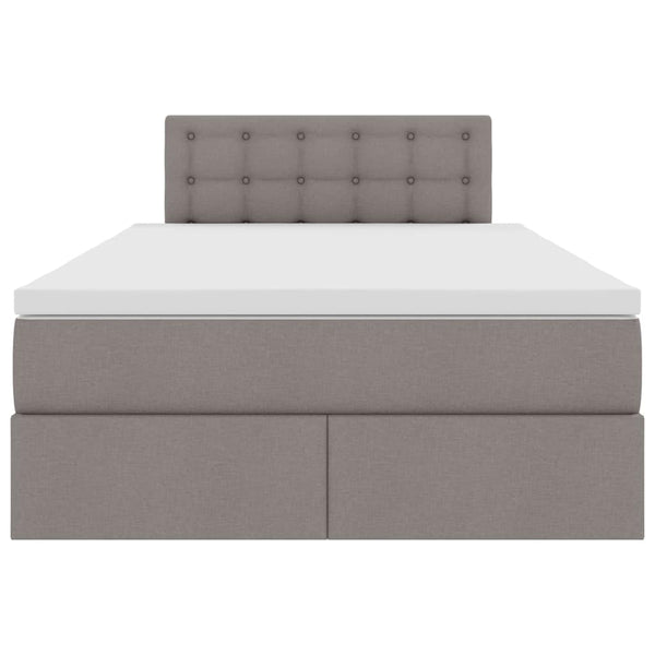 Stauraumbett mit Matratze Taupe 120x190 cm