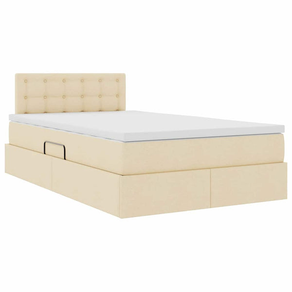 Stauraumbett mit Matratze Creme 120x190 cm