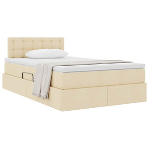 Stauraumbett mit Matratze Creme 120x190 cm