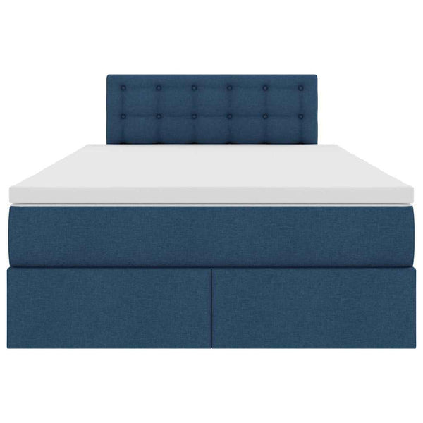 Stauraumbett mit Matratze Blau 120x190