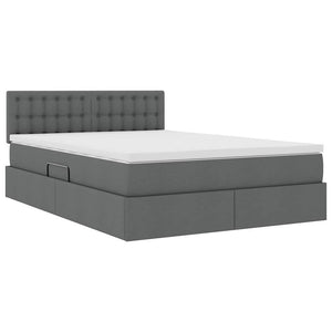 Stauraumbett mit Matratze 140x190 Dunkelgrau