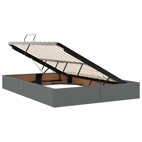 Stauraumbett mit Matratze 140x190 Dunkelgrau
