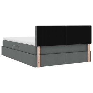 Stauraumbett mit Matratze 140x190 Dunkelgrau