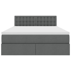 Stauraumbett mit Matratze 140x190 Dunkelgrau