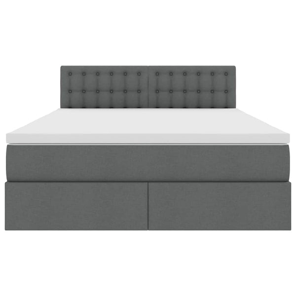 Stauraumbett mit Matratze 140x190 Dunkelgrau