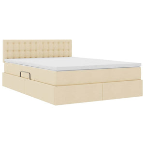 Stauraumbett mit Matratze Creme 140x190 cm