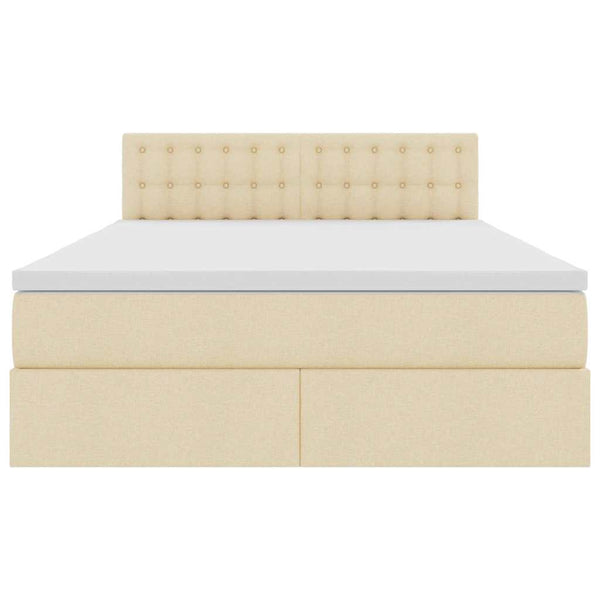 Stauraumbett mit Matratze Creme 140x190 cm
