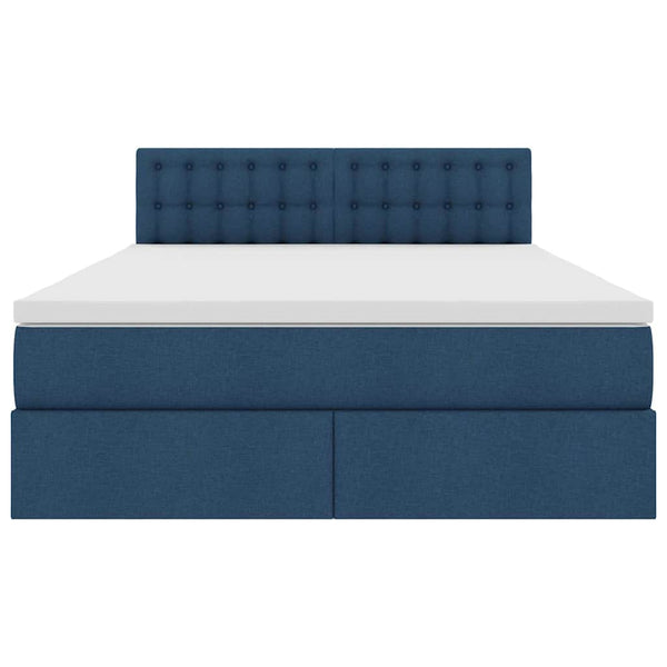 Bett mit Stauraum & Matratze Blau 140x200 cm