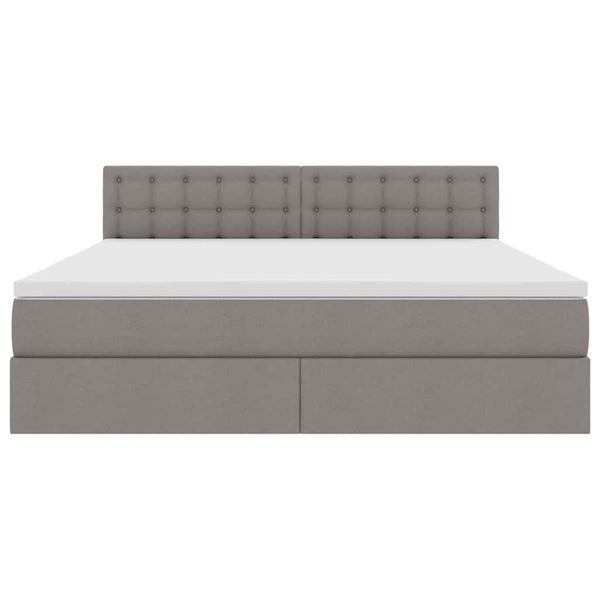 Stauraumbett mit Matratze Taupe 160x200 cm