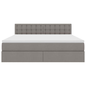 Stauraumbett mit Matratze Taupe 180x200 cm