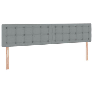 Stauraumbett mit Matratze Hellgrau 200x200 cm