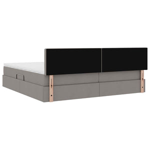 Stauraumbett mit Matratze Taupe 200x200 cm