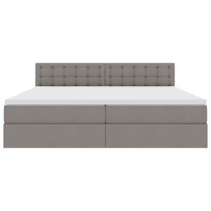 Stauraumbett mit Matratze Taupe 200x200 cm