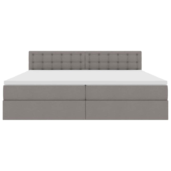 Stauraumbett mit Matratze Taupe 200x200 cm