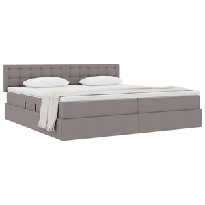 Stauraumbett mit Matratze Taupe 200x200 cm