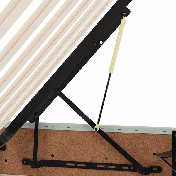 Aufbewahrungsbett mit Matratze 90x200 cm Grau Samt