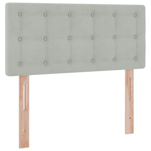 Aufbewahrungsbett mit Matratze 90x200 cm Grau Samt